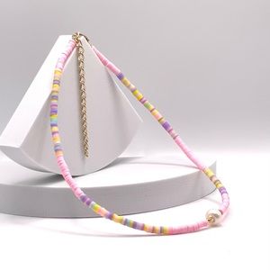 NEW…. Heishi Beaded With Genuine Pearl Necklace